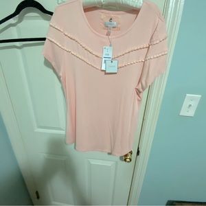 Cupio  size large peach shirt. NWT